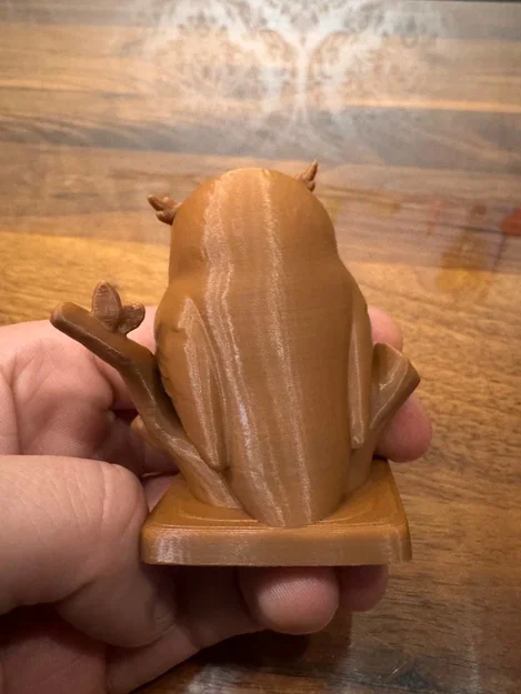 Tượng Cú Mèo Đang Ngủ Trên Cành Cây Dễ Thương - Mô Hình In 3D - Image 5