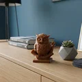 Tượng Cú Mèo Đang Ngủ Trên Cành Cây Dễ Thương - Mô Hình In 3D - Thumbnail 6