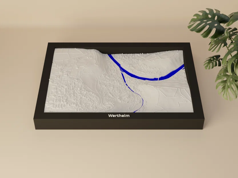 Wertheim, Đức - Mô hình thu nhỏ 3D địa hình - Image 1
