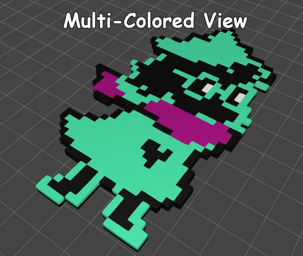 Mô hình móc khóa Ralsei Deltarune 3D đáng yêu - File in STL miễn phí - Image 1