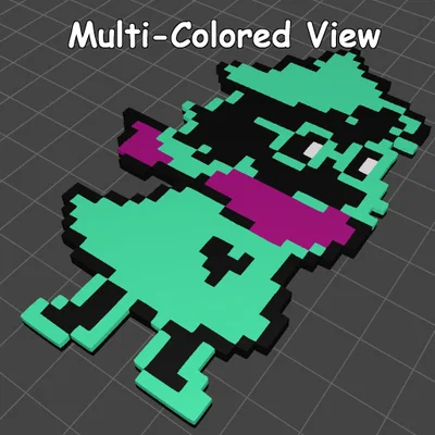 Mô hình móc khóa Ralsei Deltarune 3D đáng yêu - File in STL miễn phí