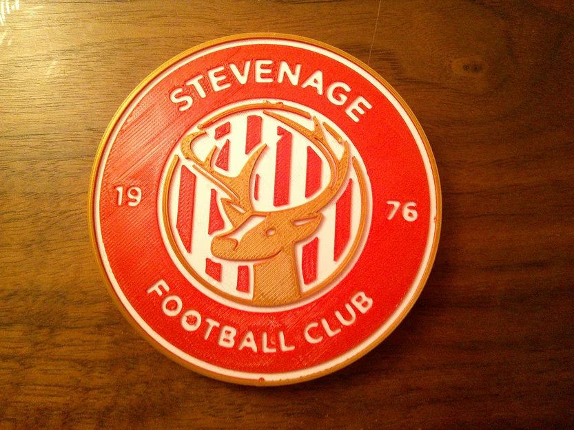 Mô hình logo Stevenage F.C. 3D tuyệt đẹp để in ấn trang trí - Image 1