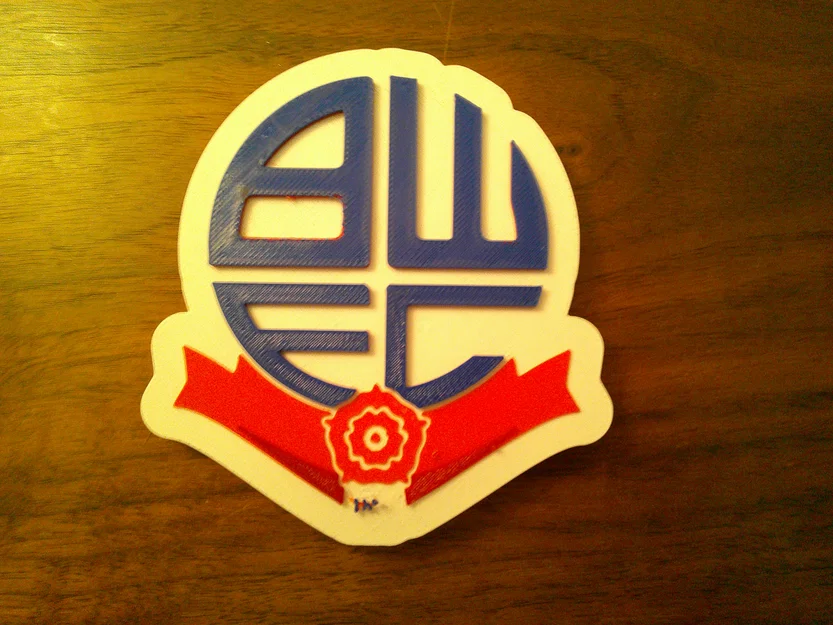Mô hình logo Bolton Wanderers F.C. in 3D làm đế lót ly độc đáo - Image 1