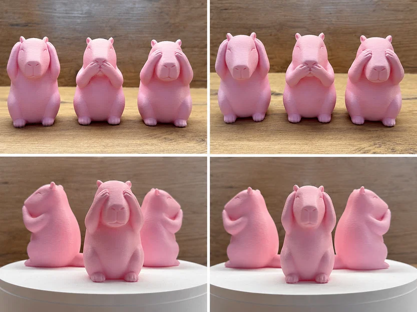 Bộ 3 Capybara – Không Thấy, Không Nghe, Không Nói Điều Xấu - Image 1