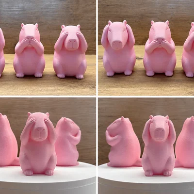 Bộ 3 Capybara – Không Thấy, Không Nghe, Không Nói Điều Xấu