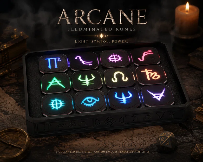 Arcane Illuminated Runes – Bộ rune phát sáng thay tile fantasy - Image 1