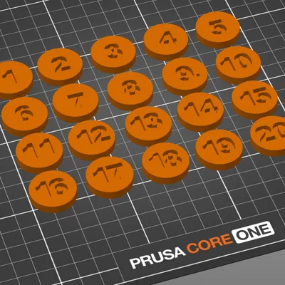 Bộ thẻ số 3D từ 1-20 (Čísla) dùng cho thi cử và bốc thăm
