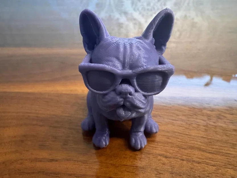 Mô hình chú chó Bull Pháp đeo kính đáng yêu để in 3D - Image 2