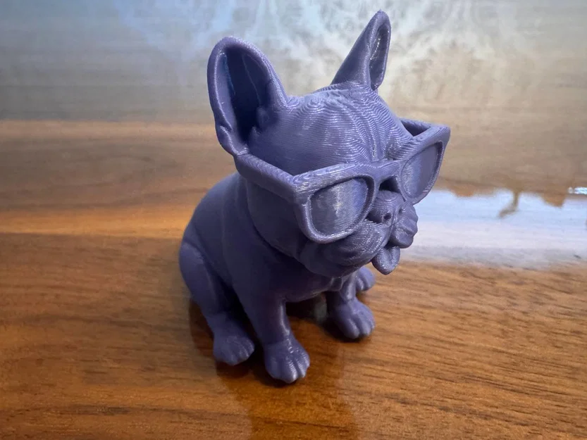 Mô hình chú chó Bull Pháp đeo kính đáng yêu để in 3D - Image 3