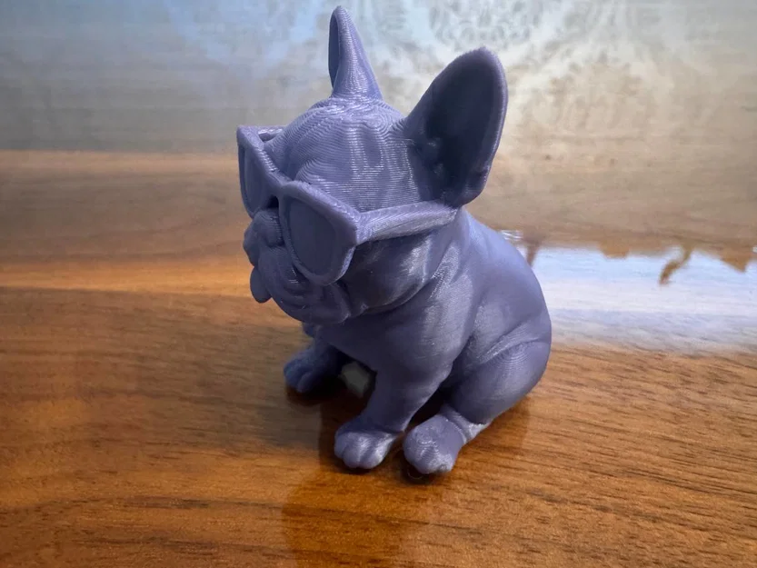 Mô hình chú chó Bull Pháp đeo kính đáng yêu để in 3D - Image 4