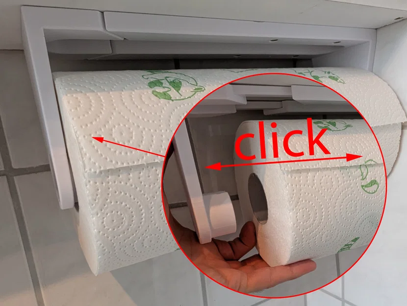 Giá treo khăn giấy thông minh 3D (PaperTowel Holder v2) - Image 1