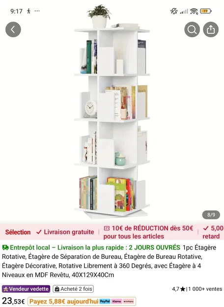 Tấm Trang Trí 3D Nghệ Thuật Cho Kệ Sách Xoay - Image 2