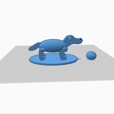 Mô hình chú chó 3D dễ thương thiết kế từ Tinkercad