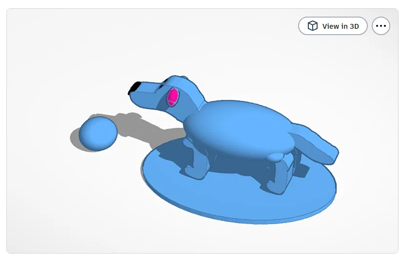 Mô hình chú chó 3D dễ thương thiết kế từ Tinkercad - Image 4