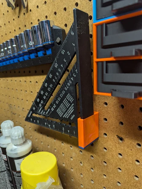 Giá treo Speed Square sát tường cho Pegboard (Flush Speed Square Holder Pegboard) - Image 3