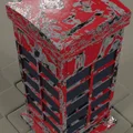 Mô hình bốt điện thoại 3D cổ điển - Hiệu ứng sơn bong tróc độc đáo - Thumbnail 2