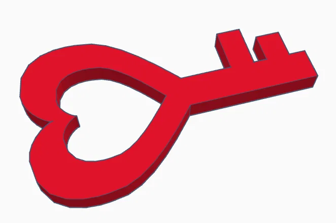 Móc khóa hình trái tim 3D (Heart Keyring) đáng yêu và dễ in - Image 1