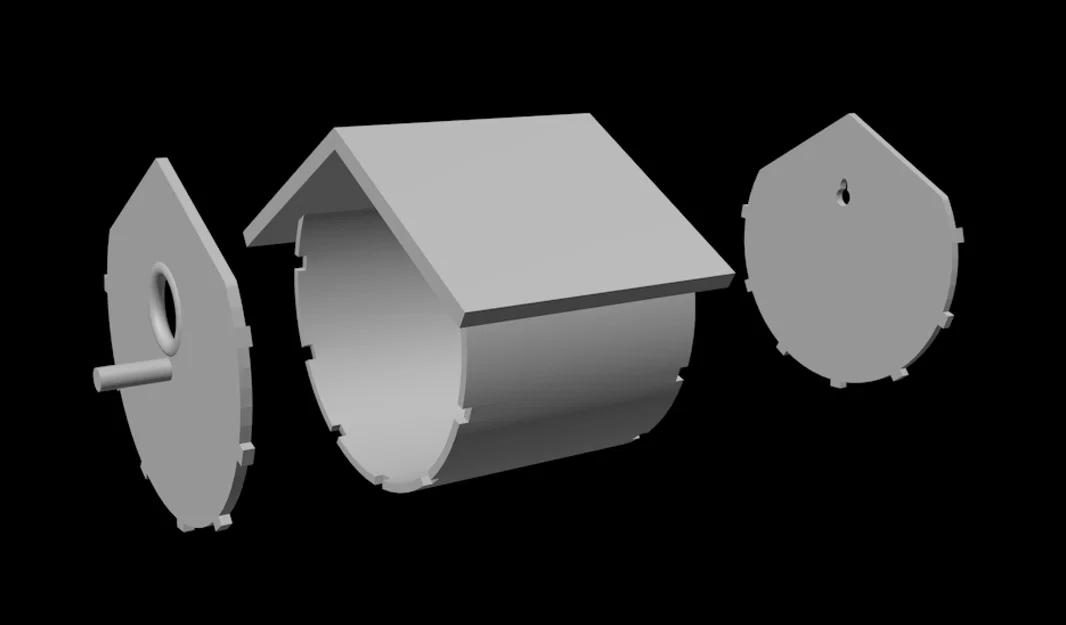 Mô hình Nhà Chim Nhỏ (Birdhouse) In 3D Độc Đáo Dễ Lắp Ráp - Image 2