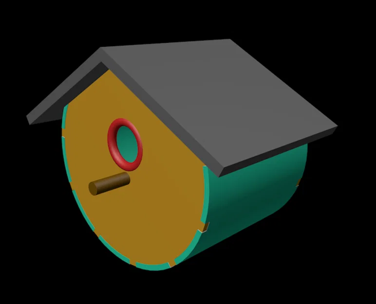 Mô hình Nhà Chim Nhỏ (Birdhouse) In 3D Độc Đáo Dễ Lắp Ráp - Image 3