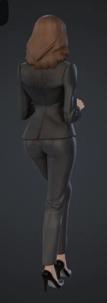 Mô hình 3D nhân vật nữ mặc vest sang trọng (Frau im anzug) - Image 2