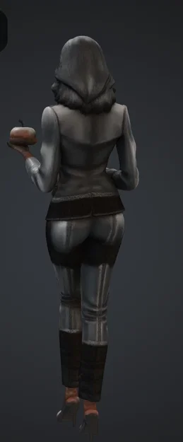 Mô hình 3D nhân vật nữ mặc vest sang trọng (Frau im anzug) - Image 3