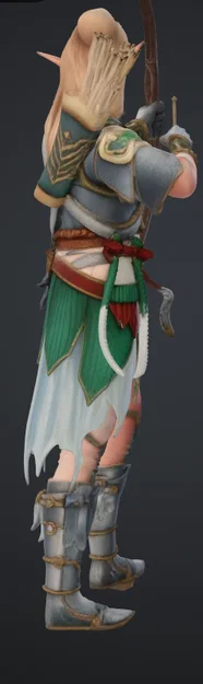 Mô hình 3D nữ cung thủ Elf tinh xảo (Elvin mit bogen) - Image 3