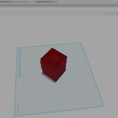 Chậu cây 3D hình học hiện đại - Thiết kế in 3D độc đáo