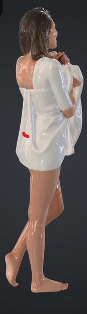 Mô hình 3D nhân vật nữ quấn khăn tắm cực chi tiết - Image 3