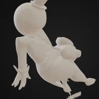 Mô hình 3D nhân vật Bubble Fanart trang trí độc đáo