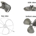 Cánh quạt 3 cánh 40mm cho tàu mô hình RC - Tự in 3D cực chuẩn - Thumbnail 2