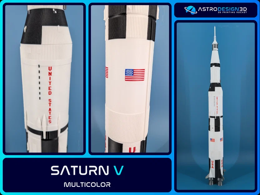 SATURN V MULTICOLOR – Tên lửa Saturn V phiên bản nhiều màu - Image 1