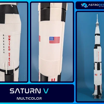SATURN V MULTICOLOR – Tên lửa Saturn V phiên bản nhiều màu