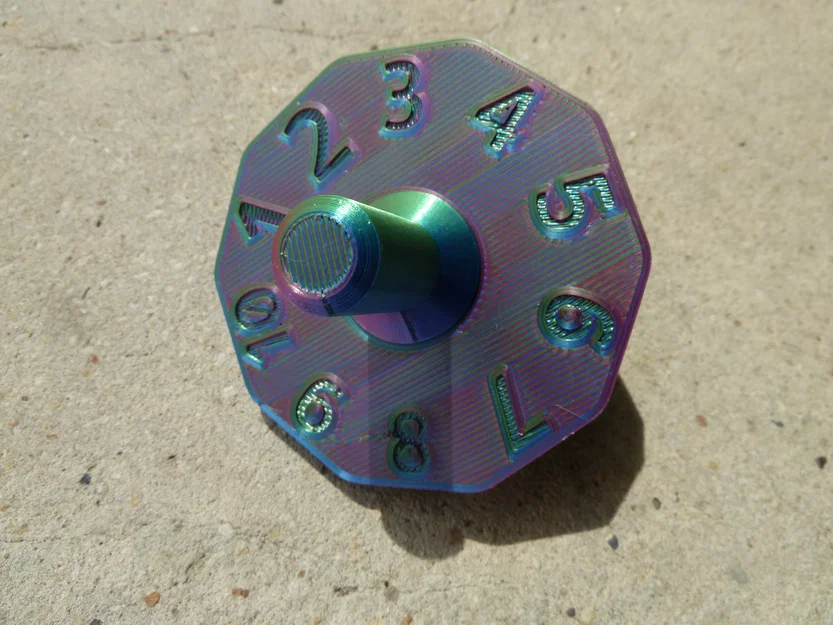 Xúc xắc 10 mặt Top Die 1-10 in 3D độc đáo - Image 1