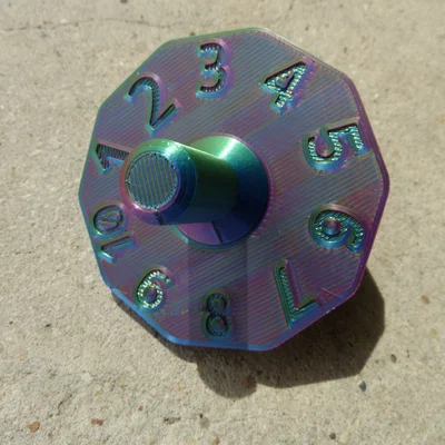 Xúc xắc 10 mặt Top Die 1-10 in 3D độc đáo