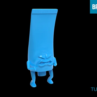 Mô hình 3D nhân vật ống kem TUBE hài hước trang trí bàn làm việc