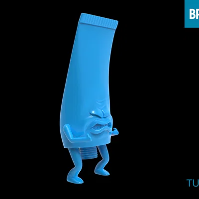 Mô hình 3D nhân vật ống kem TUBE hài hước trang trí bàn làm việc