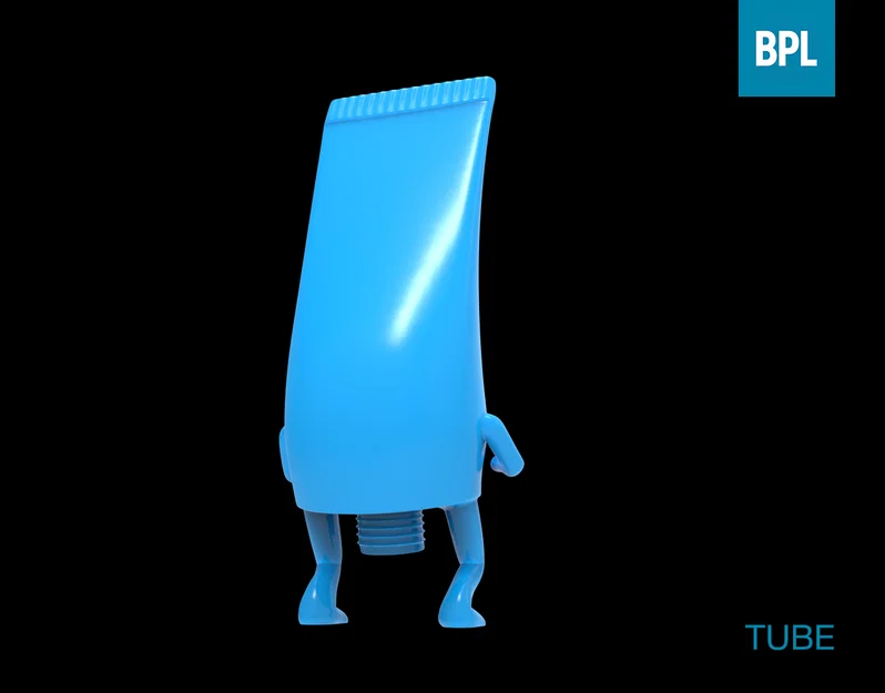 Mô hình 3D nhân vật ống kem TUBE hài hước trang trí bàn làm việc - Image 4