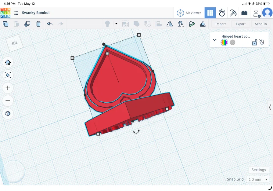 Hộp đựng trang sức hình trái tim (Heart case) in 3D đẹp mắt - Image 1