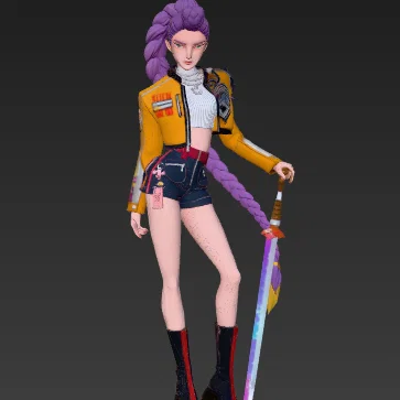 Mô hình 3D Rumi K-pop Demon Hunters Huntrix độc đáo