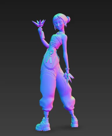 Mô hình 3D Zoey Huntrix - Nhân vật Sát thủ diệt quỷ phong cách Kpop - Image 3