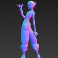 Mô hình 3D Zoey Huntrix - Nhân vật Sát thủ diệt quỷ phong cách Kpop - Thumbnail 3