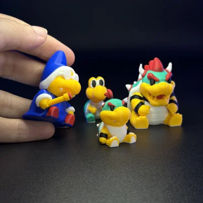 Bộ sưu tập mô hình 3D Bowser Team và nhân vật Mario siêu đáng yêu