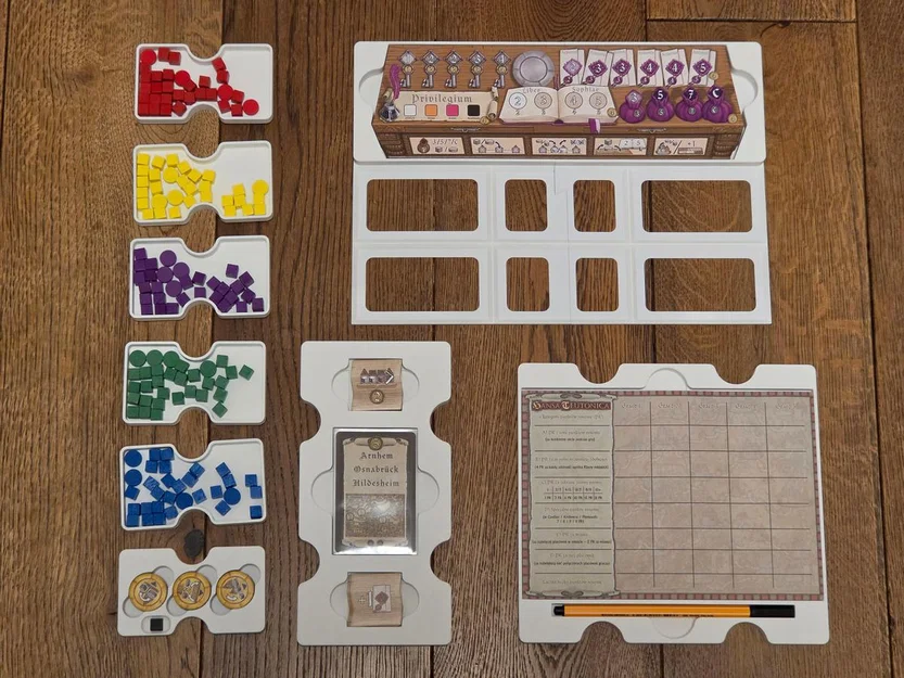 Bộ Khay Sắp Xếp Linh Kiện Cho Board Game Hansa Teutonica - Image 2