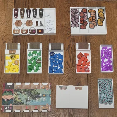 Bộ khay sắp xếp phụ kiện Board Game Feya's Swamp in 3D