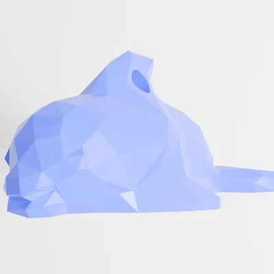 Móc khóa cá heo Low Poly dễ thương - Mẫu in 3D độc đáo