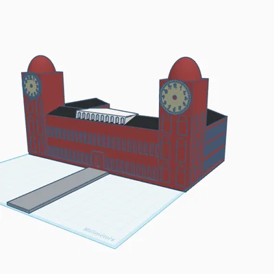 Mô hình 3D tòa nhà Old Main - Đại học Arkansas độc đáo