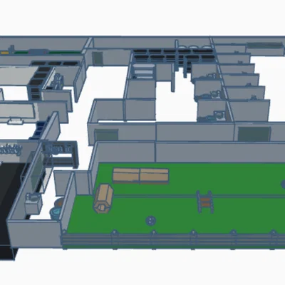 Mô hình thiết kế trạm cứu hộ chó (Dog Shelter) 3D chi tiết