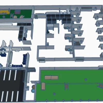 Mô hình thiết kế trạm cứu hộ chó (Dog Shelter) 3D chi tiết