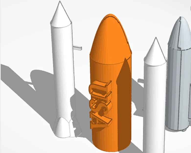 Mô hình tàu vũ trụ Rocket Ship in 3D độc đáo trang trí để bàn - Image 1