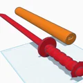 Mô hình kiếm Katana mini kèm vỏ bảo vệ in 3D đẹp mắt - Thumbnail 1